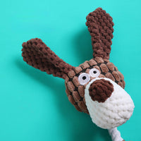 HKM-4991165 Interactive Plush Dog Toy with Squeaker and Teeth Cleaning Features for Small and Large Dogs