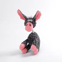 HKM-4991165 Interactive Plush Dog Toy with Squeaker and Teeth Cleaning Features for Small and Large Dogs