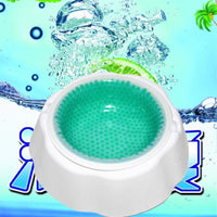 HKM-4991677 Condensed Pearl Ice Dog and Cat Bowl - BPA-Free PP Material in Blue and Green