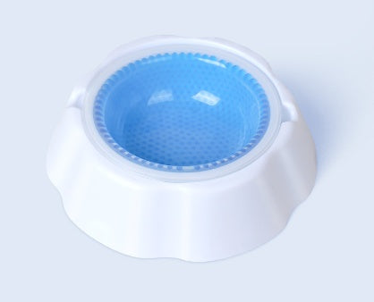 HKM-4991677 Condensed Pearl Ice Dog and Cat Bowl - BPA-Free PP Material in Blue and Green