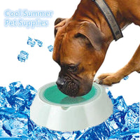 HKM-4991677 Condensed Pearl Ice Dog and Cat Bowl - BPA-Free PP Material in Blue and Green