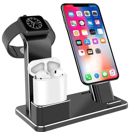 HKM-499283 4-in-1 Wireless AirPods Charging Dock Holder with USB Cable