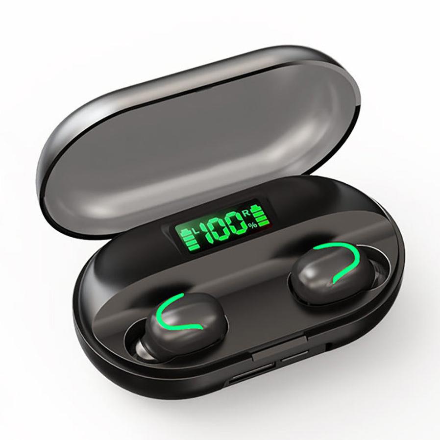 HKM-499411 Bluetooth C1 Wireless Headset with LED Digital Display and Voice Control, Stereo Sound, 15m Range
