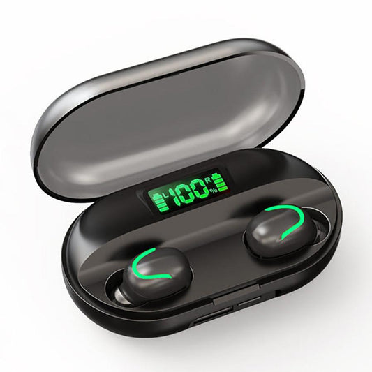 HKM-499411 Bluetooth C1 Wireless Headset with LED Digital Display and Voice Control, Stereo Sound, 15m Range