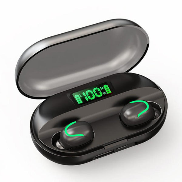 HKM-499411 Bluetooth C1 Wireless Headset with LED Digital Display and Voice Control, Stereo Sound, 15m Range