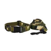 HKM-4997053 Camouflage Dog Collar and Leash Set with Bow and Vest 4-Piece Collection