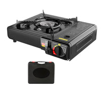 HKM-499731 Portable Propane Butane Gas Stove Kit for Outdoor Camping - Lightweight and Safe with Plastic Storage Box