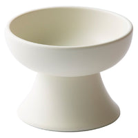 HKM-4997437 Elevated Ceramic Cat Bowl in Ice Cream Solid Colors for Cervical Support