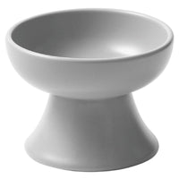 HKM-4997437 Elevated Ceramic Cat Bowl in Ice Cream Solid Colors for Cervical Support
