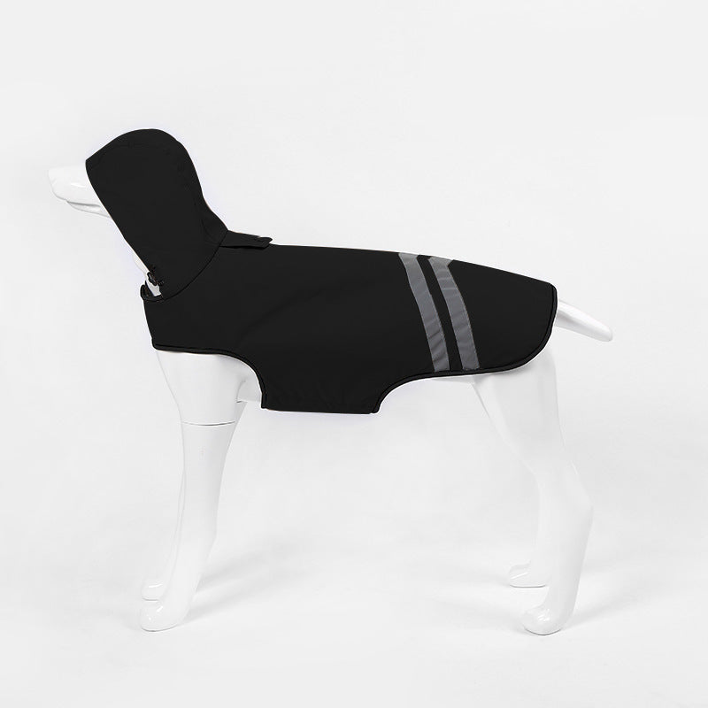 HKM-4997821 Windproof Hooded Jacket for Dogs - Casual Pet Outerwear in Various Colors and Sizes