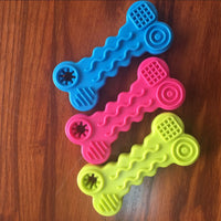 HKM-4998077 Durable TPR Wave Biscuit Dog Toy - Safe, Non-Toxic, Ideal for Small Dogs