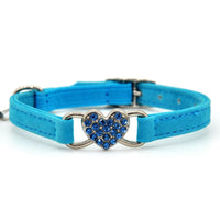 HKM-4999229 Sky Blue, Pink, Red, or Black Cat Collar for Neck Sizes 21-26cm, 1cm Width, Adjustable Fit