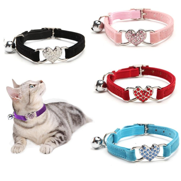HKM-4999229 Sky Blue, Pink, Red, or Black Cat Collar for Neck Sizes 21-26cm, 1cm Width, Adjustable Fit