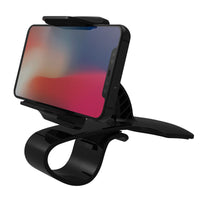 HKM-499923 Dashboard Car Phone Holder, ABS+Silicone, Compatible with 3.5-6.2 Inch Devices, Black
