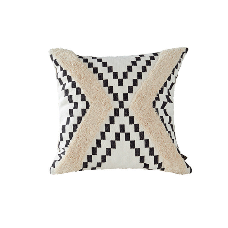 HKM-499923 Nordic Moroccan Tufted Cotton Decorative Throw Pillow - Available in Mosaic and Square Designs