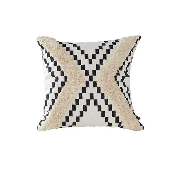 HKM-499923 Nordic Moroccan Tufted Cotton Decorative Throw Pillow - Available in Mosaic and Square Designs