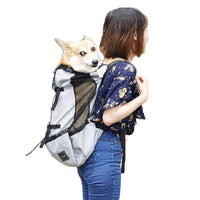 HKM-4999485 Adjustable Pet Backpack for Outdoor Adventures with Water Bottle Holder, Sizes S-XL