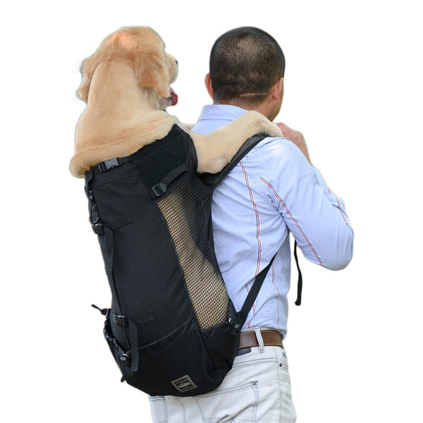 HKM-4999485 Adjustable Pet Backpack for Outdoor Adventures with Water Bottle Holder, Sizes S-XL