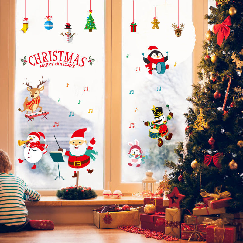 HKM-499987 Creative Christmas Concert Wall Sticker for Living Room Decoration, Large PVC Mural (60x90cm)