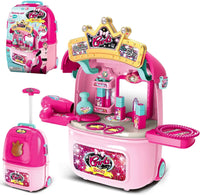 HKM-500051 Kids Pretend Play Cosmetic Makeup Kit - 2 in 1 Makeup Case for Girls Ages 2 to 13