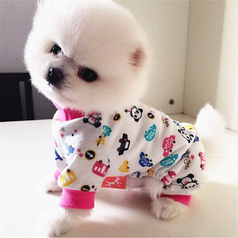 HKM-5001405 Cozy Cotton Pajamas for Dogs - Four-Legged Casual Sleepwear