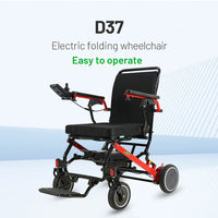 HKM-500243 Ultralight Electric Folding Wheelchair with Removable Battery and Intelligent Controller