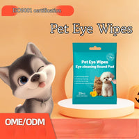 HKM-5002685 Tear Mark Removal Wipes for Cats and Dogs ¨C 25 Count Eye Cleaning Towels