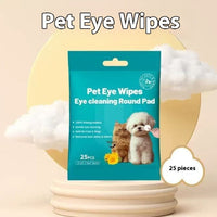 HKM-5002685 Tear Mark Removal Wipes for Cats and Dogs ¨C 25 Count Eye Cleaning Towels