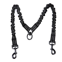 HKM-5002813 Double-Ended Elastic Pet Leash for Two Dogs, Durable Nylon Design, Convenient and Sturdy