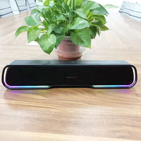 HKM-500371 Portable RGB Mini Sound Bar with Subwoofer for Desktop Audio