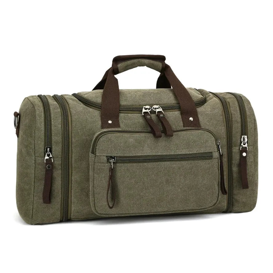 HKM-500435 Stylish Large Capacity Canvas Travel Tote Bag - Waterproof Luggage Duffel Bag