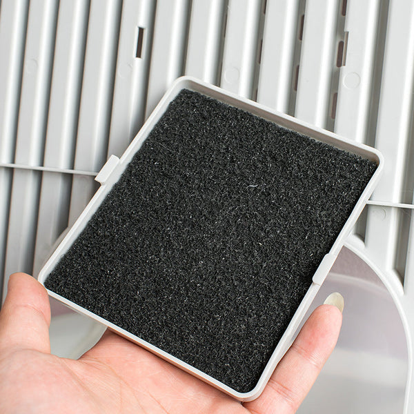 HKM-5004861 Activated Carbon Deodorant Filters for Litter Boxes - Pack of 3, 10.5x11.5cm