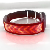 HKM-5004989 LED Luminous Pet Collar with Mobile App Control and Multiple Display Modes