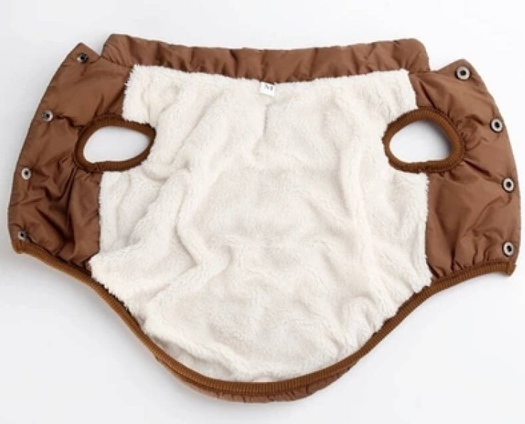HKM-5007165 Cotton Winter Vest for Small and Medium Dogs - Available in Red, Navy Blue, and Brown