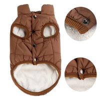 HKM-5007165 Cotton Winter Vest for Small and Medium Dogs - Available in Red, Navy Blue, and Brown