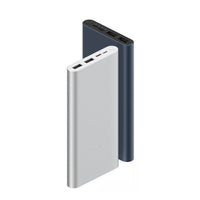 HKM-500755 10000mAh Dual-Port 18W Fast Charging Power Bank - Black/Silver, Polymer Lithium Ion Battery with USB Data Cable