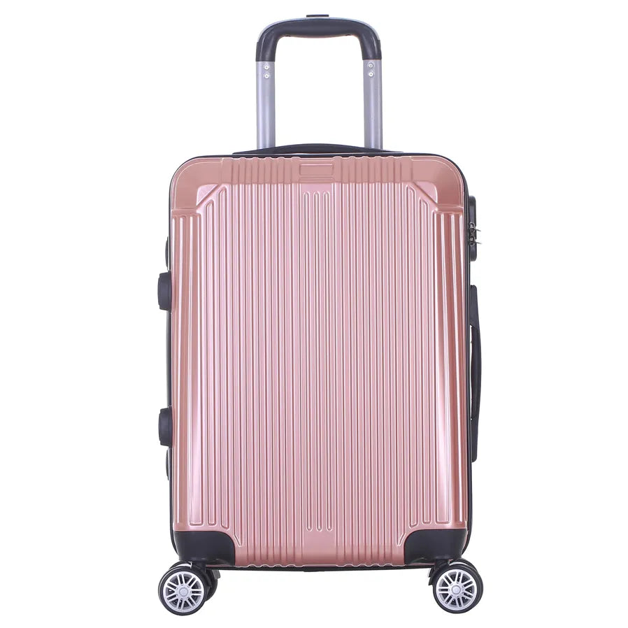 HKM-500755 Compact ABS Hard Case Luggage Set with Small Cosmetic Handbag - Travel Suitcase XHP127