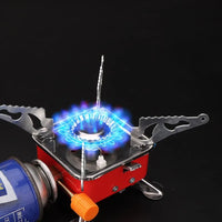 HKM-500883 Portable Folding Mini One Burner Gas Stove for Travel, Camping and Picnics
