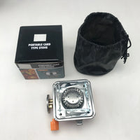 HKM-500883 Portable Folding Mini One Burner Gas Stove for Travel, Camping and Picnics