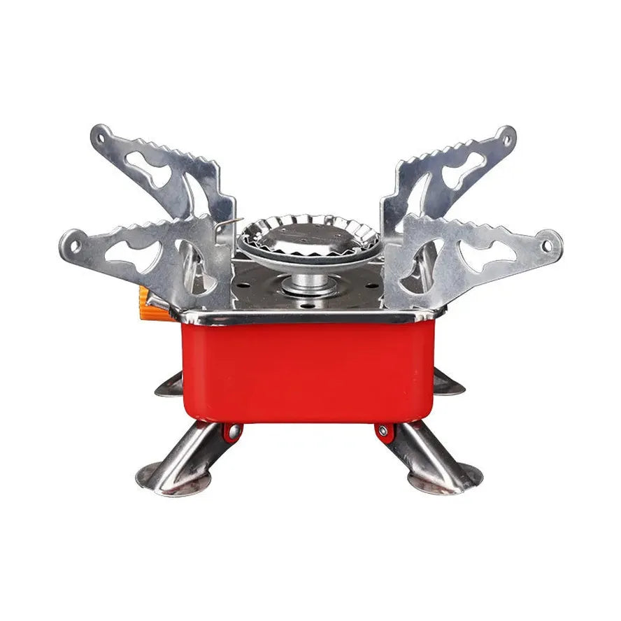 HKM-500883 Portable Folding Mini One Burner Gas Stove for Travel, Camping and Picnics