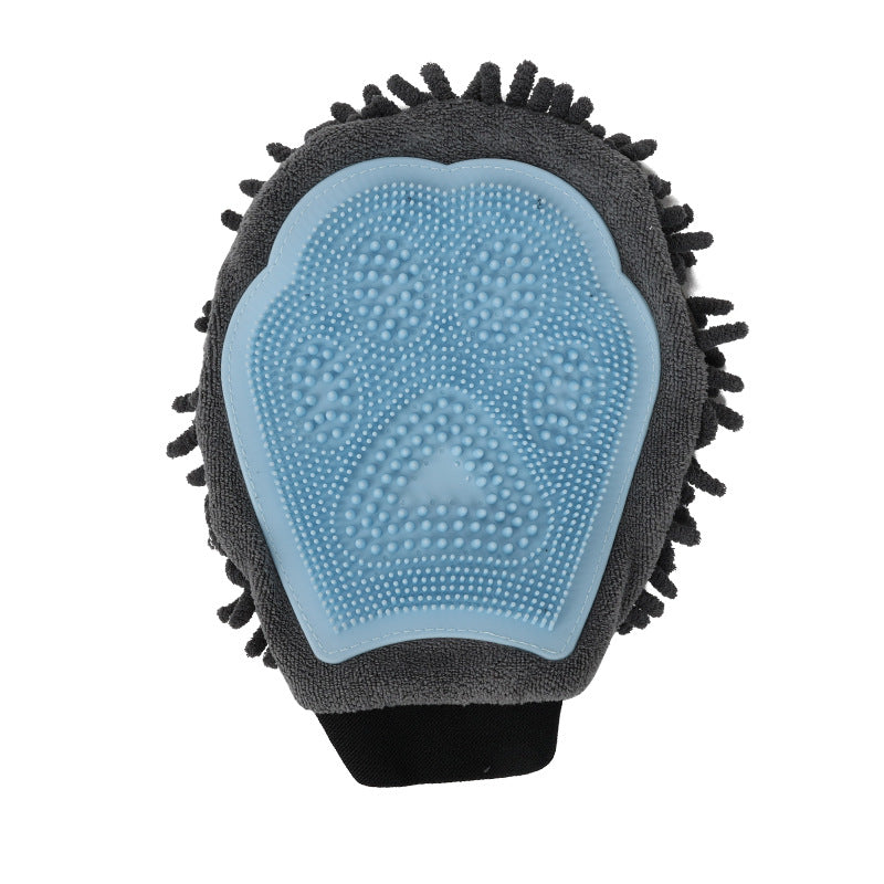 HKM-5010621 Dual-Sided Pet Bath Cleaning and Massage Brush for Dogs - Soft Chenille & TPR Material