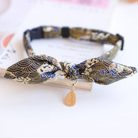 HKM-5010749 Charming Adjustable Bow Tie Collar with Bell for Cats, Puppies, and Rabbits