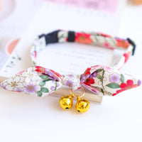 HKM-5010749 Charming Adjustable Bow Tie Collar with Bell for Cats, Puppies, and Rabbits