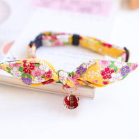 HKM-5010749 Charming Adjustable Bow Tie Collar with Bell for Cats, Puppies, and Rabbits