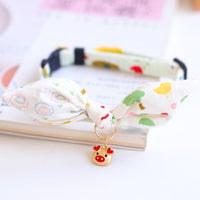 HKM-5010749 Charming Adjustable Bow Tie Collar with Bell for Cats, Puppies, and Rabbits