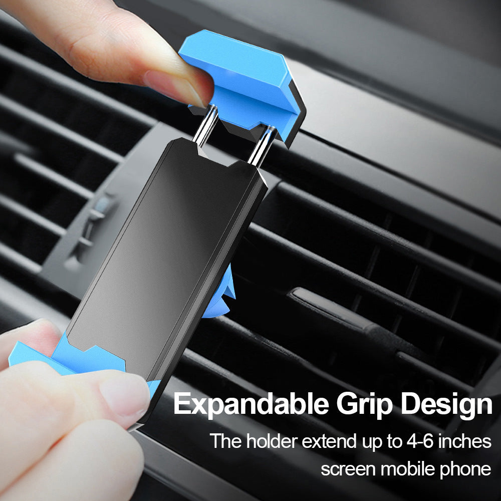 HKM-501075 Car Air Vent Phone Holder - Universal Mobile Stand in Blue, Green, Black, Grey
