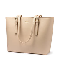 HKM-501075 Stylish PU Leather Handbag for 15.6 Inch Laptops - Elegant Women's Laptop Tote