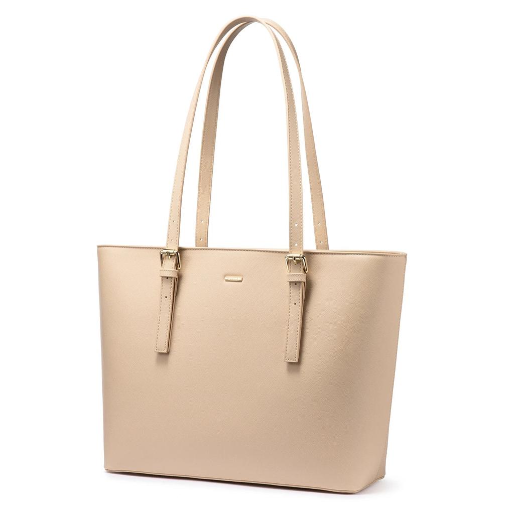 HKM-501075 Stylish PU Leather Handbag for 15.6 Inch Laptops - Elegant Women's Laptop Tote