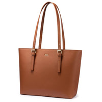 HKM-501075 Stylish PU Leather Handbag for 15.6 Inch Laptops - Elegant Women's Laptop Tote