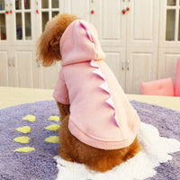 HKM-5011133 Dinosaur Hooded Cotton Sweater for Pets - Casual Style with Size Options